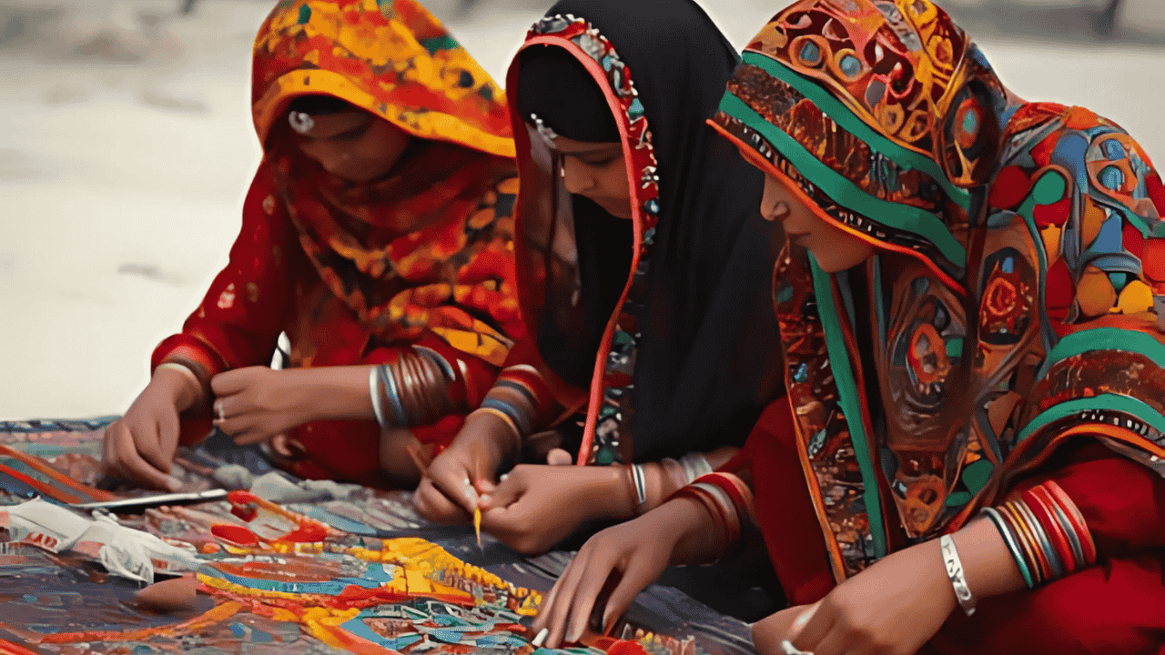 Sindh Handicraft Sector artisans at work creating traditional crafts