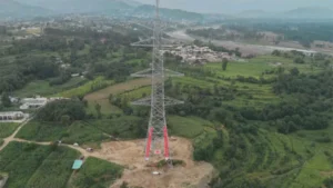 Dasu Transmission Project Pakistan under construction with power lines and equipment