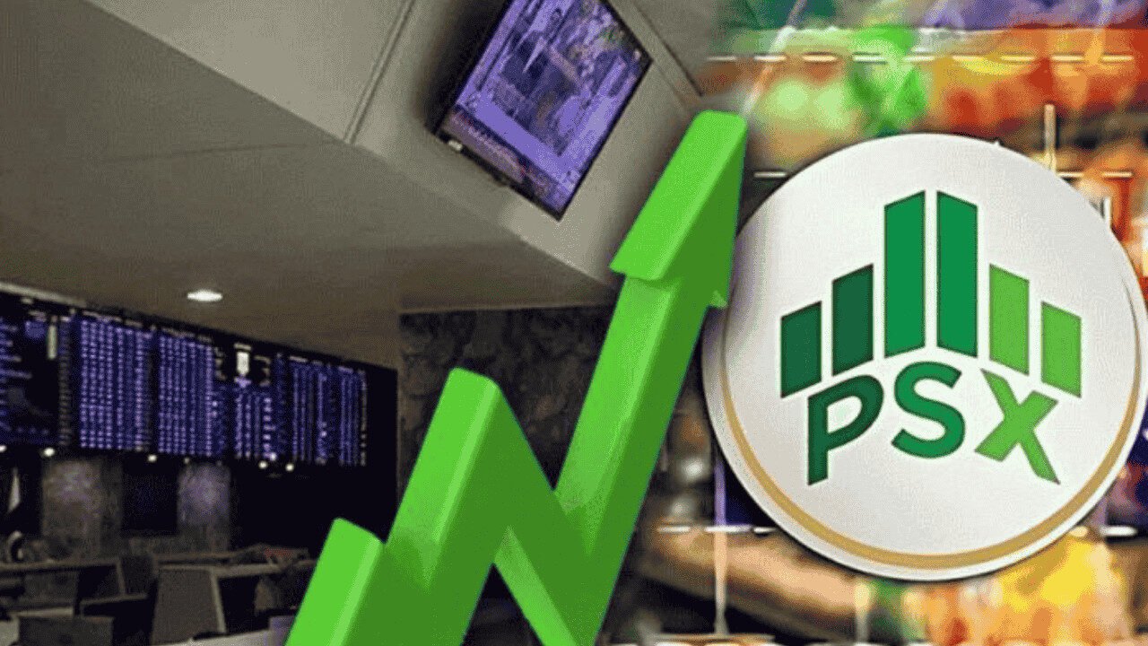 Pakistan Stock Exchange KSE 100 index performance and sector gains