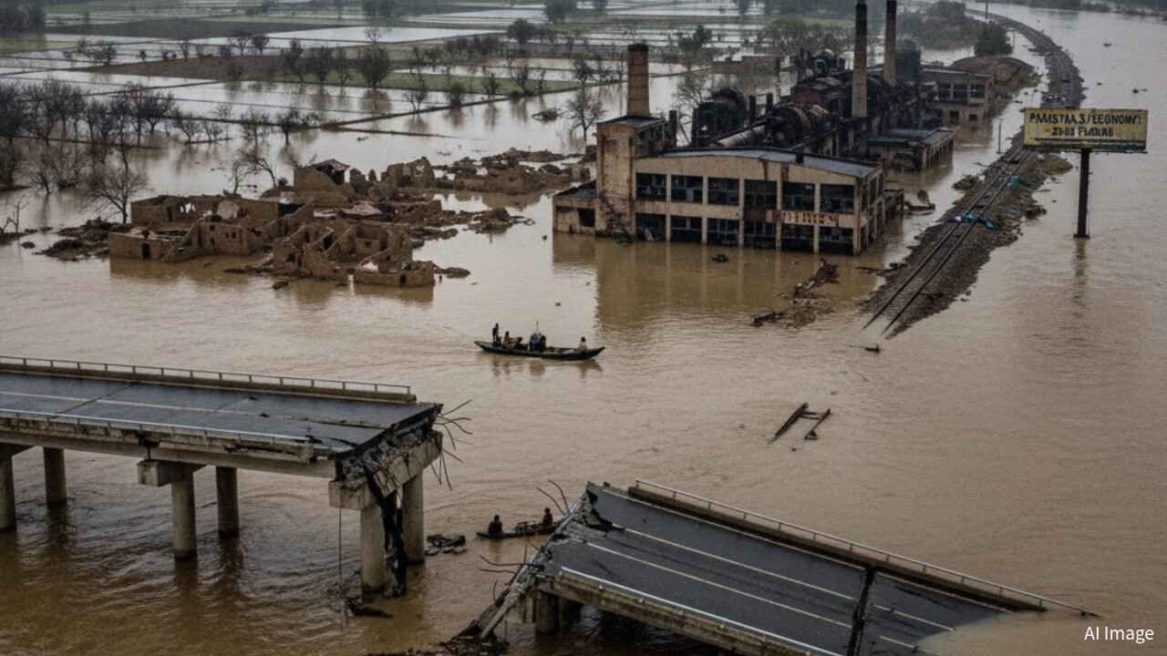 Pakistan trade deficit 2025 floods Economic strain from reduced exports and increased imports