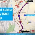 Aerial view of the M6 Sukkur Hyderabad Motorway Project route in Sindh, Pakistan.